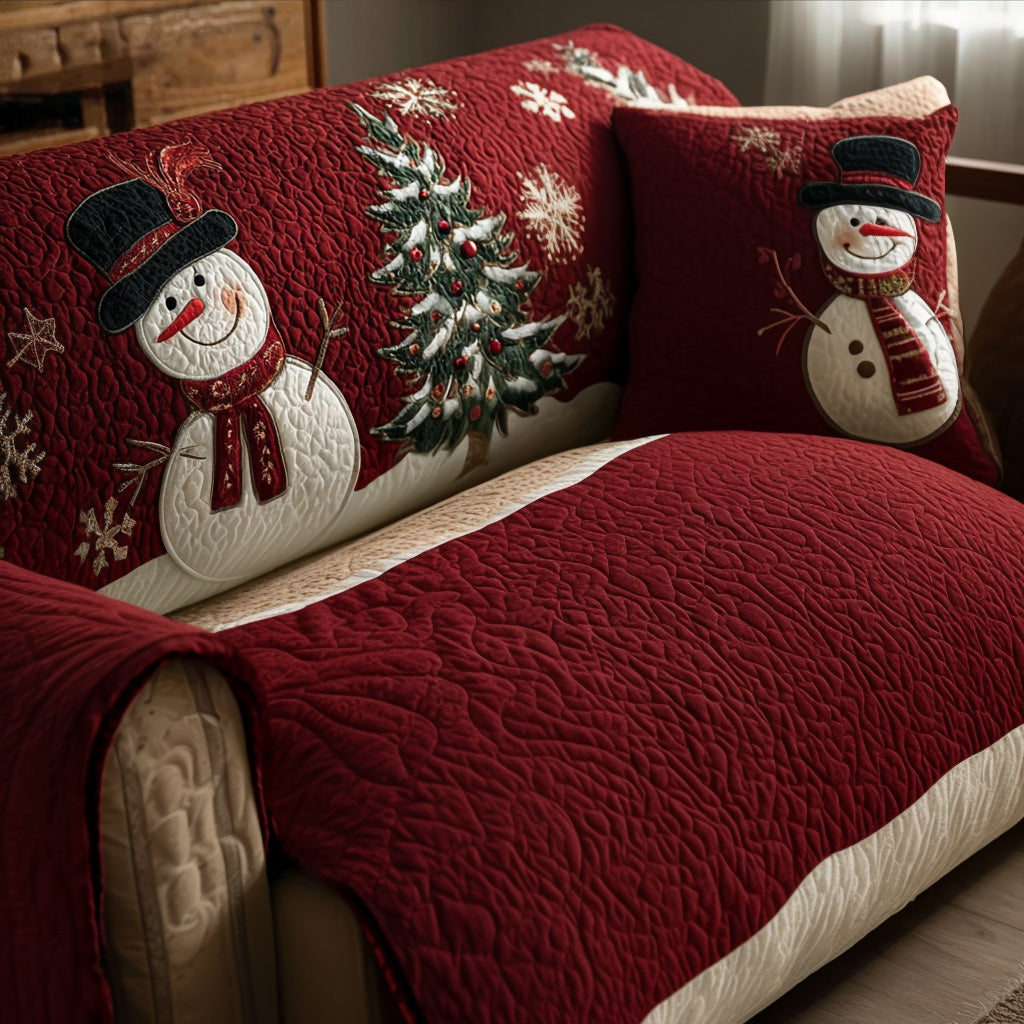 Angeline - Quilted Sofa Cover Christmas Pattern