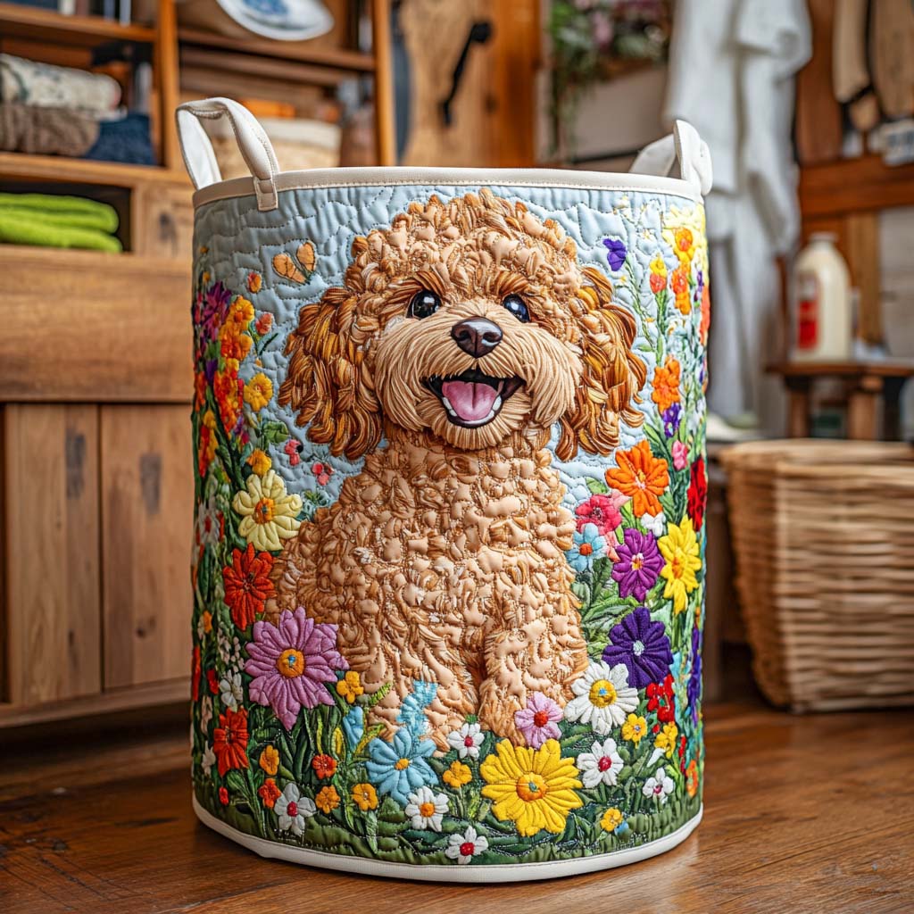 Bloom Joy Pup Laundry Basket