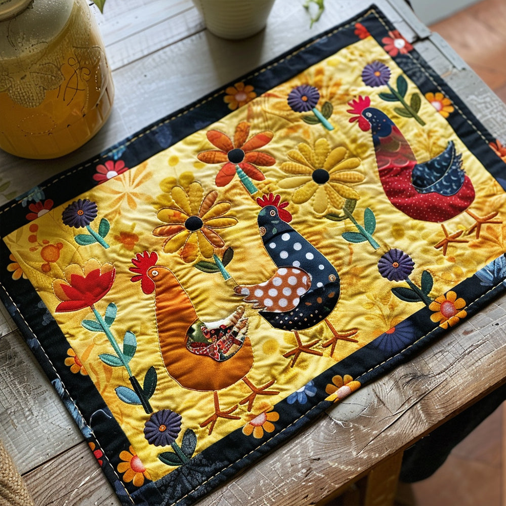 Quilted Placemat - Chicken