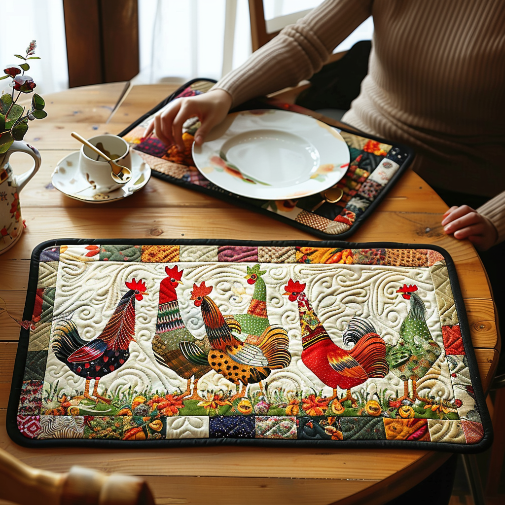 Quilted Placemat - Chicken