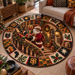 Christmas Through the Heritage Door Quilted Round Mat