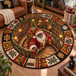 Heritage Holiday Stairway Quilted Round Mat