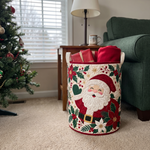 Hand-Quilted Christmas Storage Basket