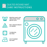 Quilted round mat care instructions