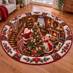Santa Tree Quilted Round Mat