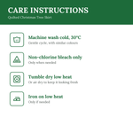 Quilted Christmas tree skirt care instructions