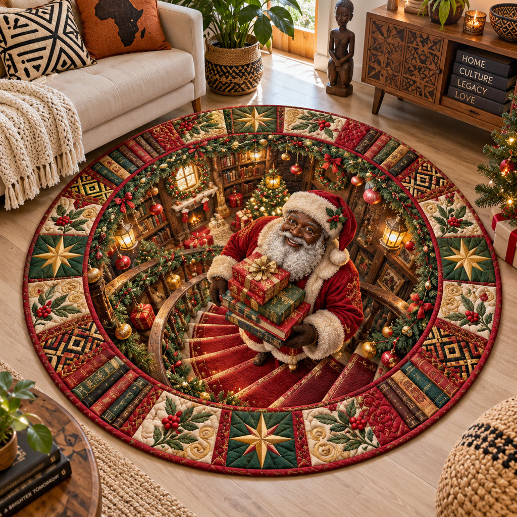 Yuletide Journey Quilted Round Mat