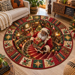 Yuletide Journey Quilted Round Mat